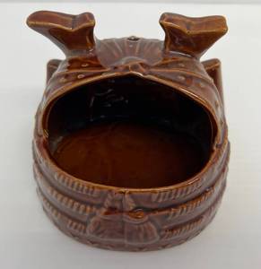 lot 167 image: Vintage Japanese Pottery Samuri Warrior Helmet String holder (No Chips Or Cracks)