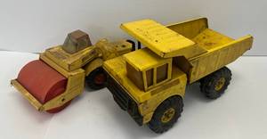Vintage Nylint Pressed Metal Paver And Tonka Dump Truck