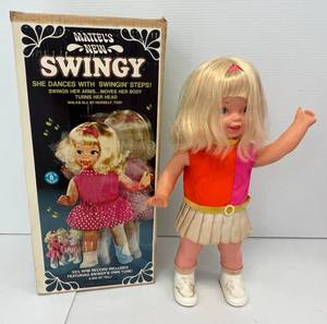Vintage Swingy Doll With Original Box (Works)