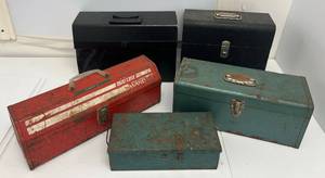 Group Including Vintage Tool Box, Tackle Box And More