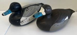 Pair Of Male And Female Blue Bill Hard Plastic Decoys (D-9 Victor Made By Woodstream)