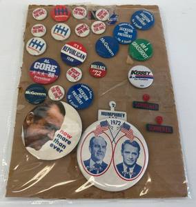 Group Of Vintage Political Buttons