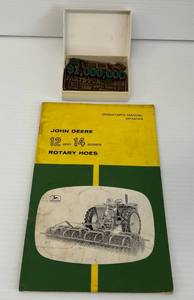 Vintage John Deere 12 & 14 Series Rotary Hoes Manual And John Deere Belt Buckle