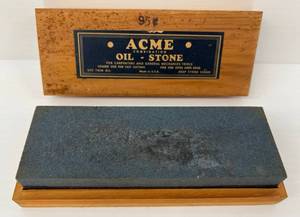 Vintage Acme Combination Oil - Stone In Original Box