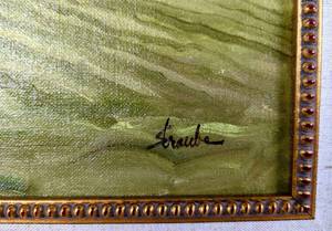Framed Soft Green Fields Original Oil by Bob Straube