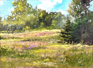 Framed Oil Still Life Beautiful Meadow by Bob Straube