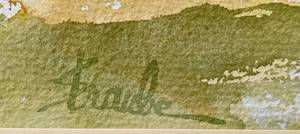 Beautiful Watercolor Art, Fall Colors, Signed by Straube