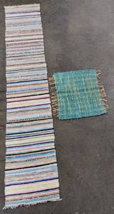 lot 23 image: Vintage Multi-Color Hand-Woven Rag Runner and Rug - 10 Ft and 2 Ft