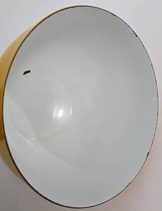 lot 48 image: Vintage Finel Arabia Large Yellow Enamelware Bowl
