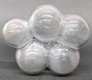lot 40 image: Signed SEA Glasbruk Pauline Series Textured Bubble Vase - 8 Inches High Swedish Art Glass