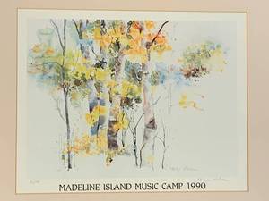 lot 91 image: Signed Watercolor Print by KARLYN HOLMAN - Madeline Island