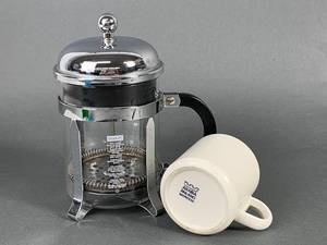 lot 98 image: BODUM CHAMBORD (Starbucks) Coffee Press and ARABIA Finland Mug