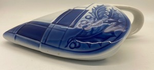 lot 133 image: Vintage Danish Christmas Heart - Bing and Grondahl Ceramic Heart & Holly Wall Hanging