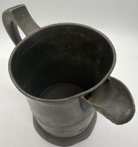 lot 150 image: Antique Pewter Ale Jug with Spout