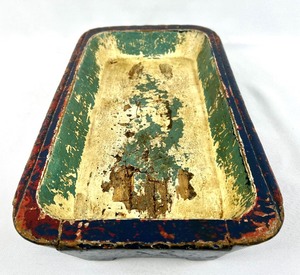 lot 216 image: Antique Scandinavian Painted Wooden Dough Trough With A Rich Patina