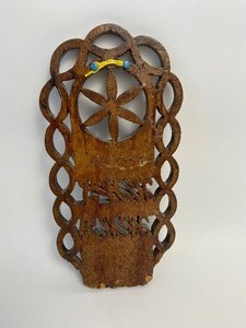 lot 183 image: Antique Wooden Wall Hanging with Initials