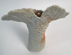 lot 234 image: Vintage Signed Glazed Studio Pottery Wall Pocket Mermaid Tail- MM
