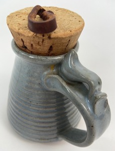 lot 235 image: Vintage Small Hand Made Pottery Pitcher with Cork
