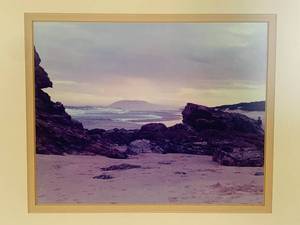 lot 253 image: Beautiful Framed Oceanside Photograph - Vintage