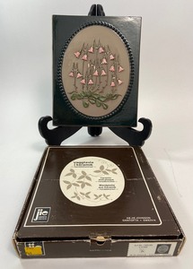 lot 245 image: Vintage JIE Gantofta Sweden Linnea Flowers TileWall Plaque - #720