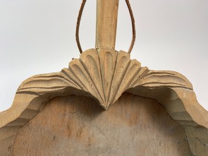 lot 249 image: Antique Hand Carved Wooden Dust Pan