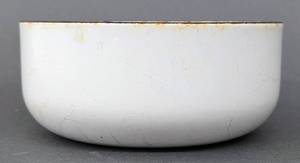 lot 222 image: Vintage Finland Arabia Enamelware White Nesting Bowl