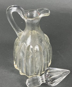lot 240 image: Elegant Vintage Cruet Bottle & Crystal Sugar Bowl