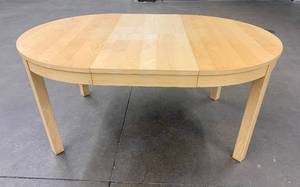 lot 338 image: IKEA BJURSTA Extendable Hidden Leaf Dining Table in Birch Veneer