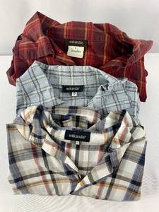 lot 346 image: Three Vintage ESKANDAR Plaid Blouses