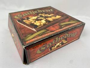 lot 192 image: Vintage CATHEDRAL Original Box Gorgeous Wooden Pieces - Medieval Game of Strategy and Skill