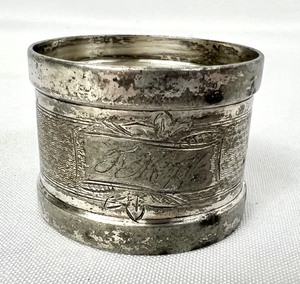 lot 239 image: Vintage Scandinavian Serving Pieces and Napkin Rings