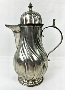 lot 299 image: Large Pewter Swiss Chocolate Pot Circa 1770