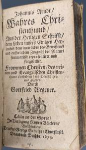 lot 358 image: Antique German Book 1688 Andreas Cramer  1673 Johann Arndt  1690 Nicholas Byfield Translation