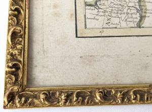lot 350 image: 1762 Janvier Framed Map Mer Du Nord Comprenant Les Royaume - Sweden, Denmark, Norway, Finland