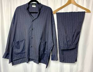 lot 354 image: Handsome Vintage ESKANDAR Pajama Set - Button Up Top and Elastic Bottoms - 100% Cashmere