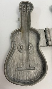 lot 327 image: Antique Pewter Ice Cream Mold Guitar No 540 by S&Co