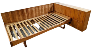 lot 25A image: Rare Scandinavian  Danish Mid Century Modern Teak Twin Day Bed 1 of 2