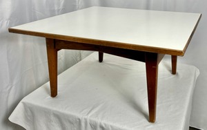 lot 374 image: 1960s Jens Risom Design Walnut & White Laminate Coffee Table 21
