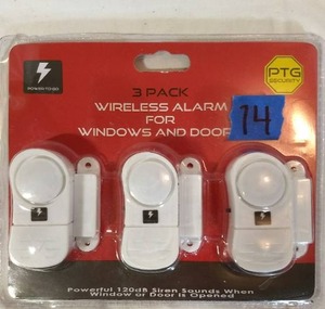 PTG Security 3 Pack Wireless Alarm for Windows & Doors (Brand New)