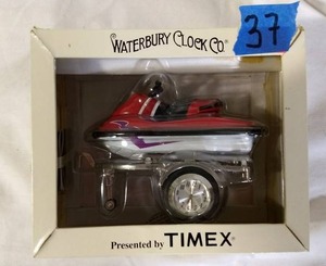 Timex Waterbury Red Jet Ski Trailer Mini Clock Made (Brand New)