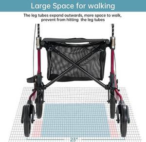 Elenker Upright Rollator Walker with Seat