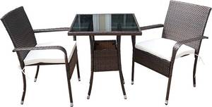 Outdoor Small Patio Table and Chairs Deck Furniture Set for 2