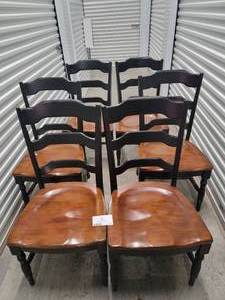 lot 112 image: Indigo Creek Round Dining Table wleaf and 6 Chairs $2713 Value