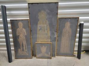 lot 141 image: One-of-A-Kind Brass Rubbings From England