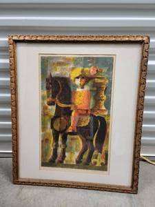 lot 146 image: Nina y Caballo by Jordi Pla Domenech Original Painting W Authentication