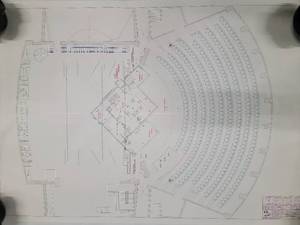 lot 147 image: One of A Kind Blue Prints of the John Nowel Theatre for the Diary of Anne Frank