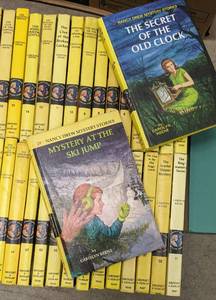 lot 131 image: Nancy Drew Book Collection-Original Copies Volumes 1- 55 Almost Complete