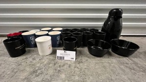 lot 106 image: Coffee Lovers Collection-Airpot, Assorted Coffee Mugs, & Bowls