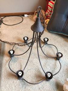 lot 180 image: Cast Iron Hanging Lamp