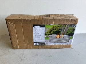 lot 64 image: Pleasant Hearth Infinity 36 in. x 13 in. Round Galvanized Steel Wood Fire Ring